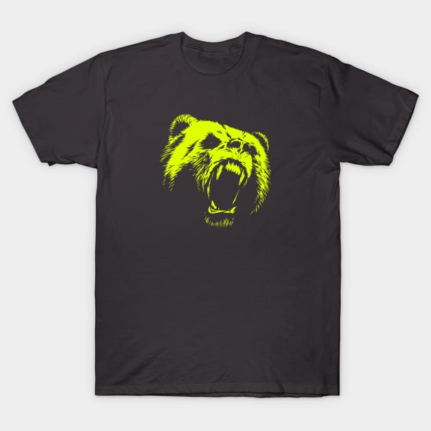 Neon Angry Bear! T-Shirt by westcub86